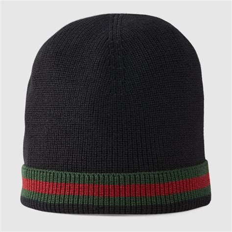 gucci knit hat with signature web detail|genuine gucci hats.